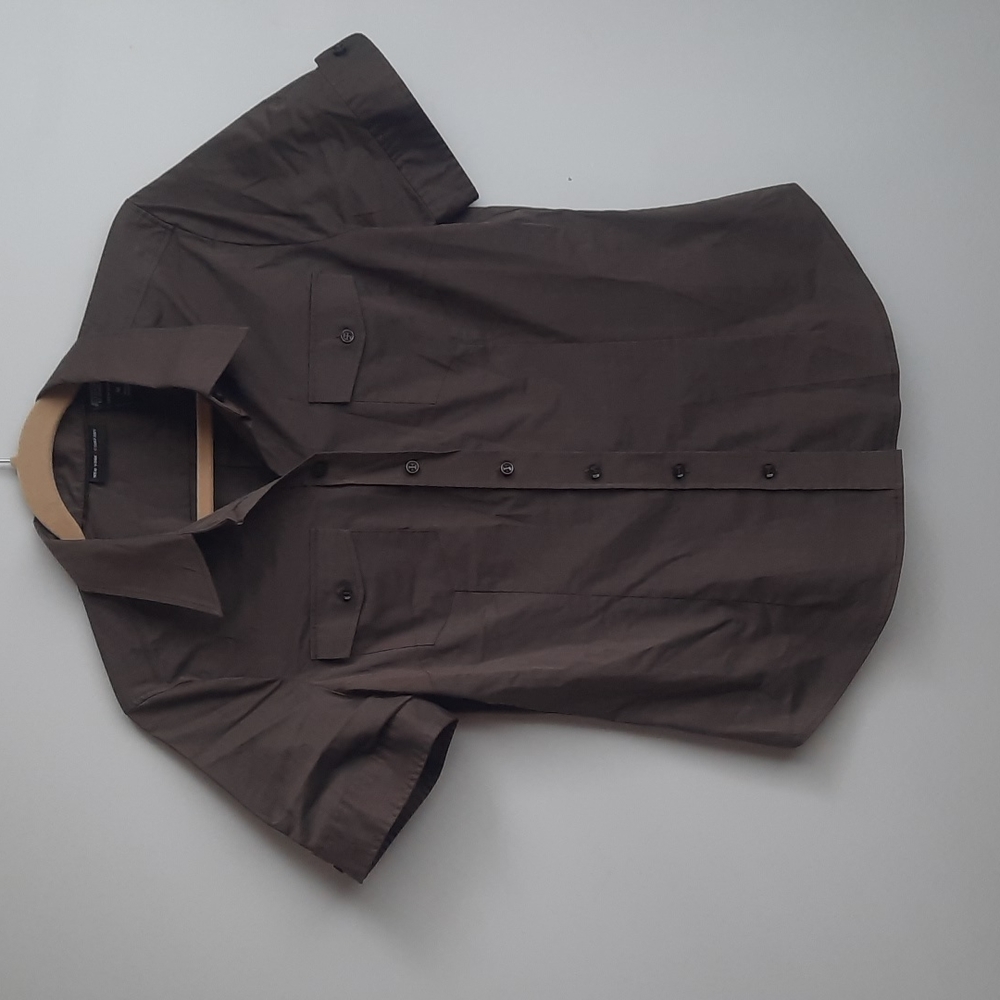 New York & Co sz M Brown Blouse